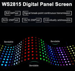 LED Full Color Ws2815 Pixel Screen Programmable Breakpoint Continuation 12V Pixel Soft Screen