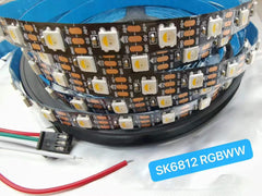 SK6812 RGBWW 5V ADDRESSABLE PIXEL LED STRIP IP20 60LED/MTR