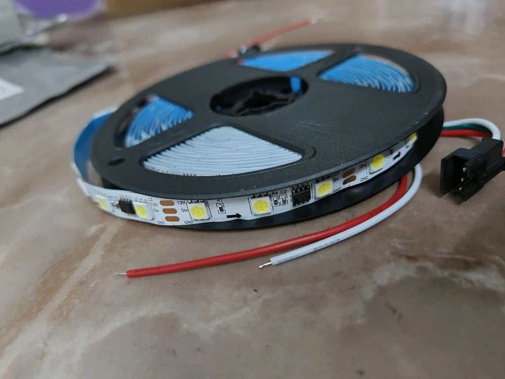 WS2811 White Worldsemi Pixel Strip Light 12V Ip20 60led/mtr