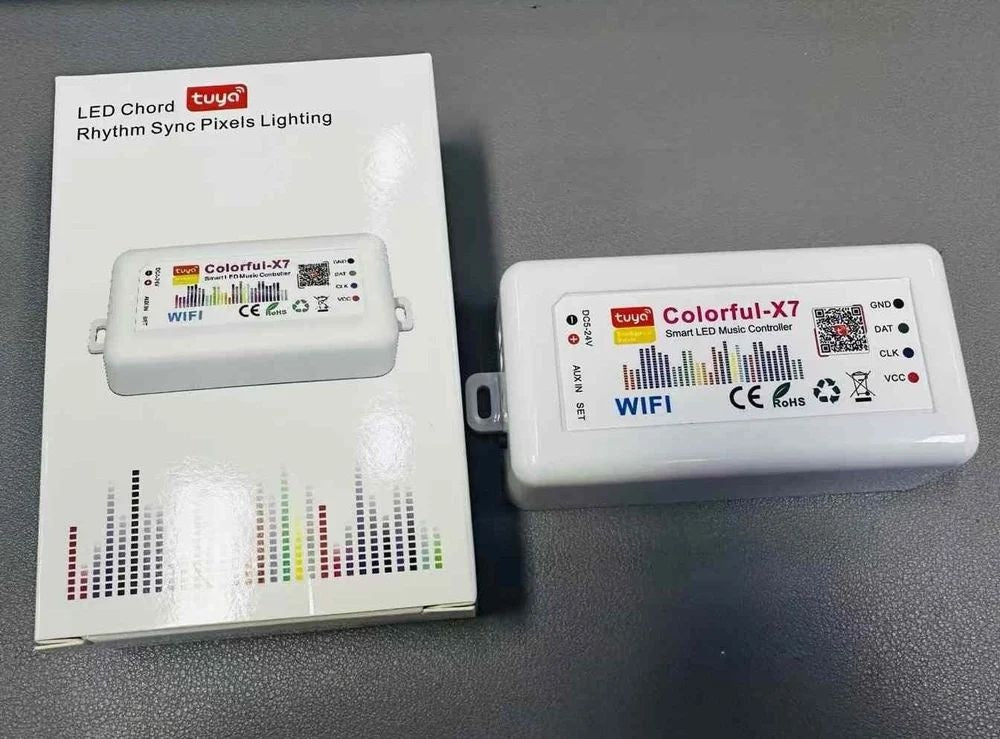 Tuya Smart WiFi Zigbee BT Colorful X7 LED Music Controller SP107E Matrix 1024 Pixels LED Panel Light Music Spectrum Controller