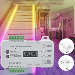 Pixel LED Stair Light Controller Dimmable Ladder Lighting PIR Motion Sensor Kit