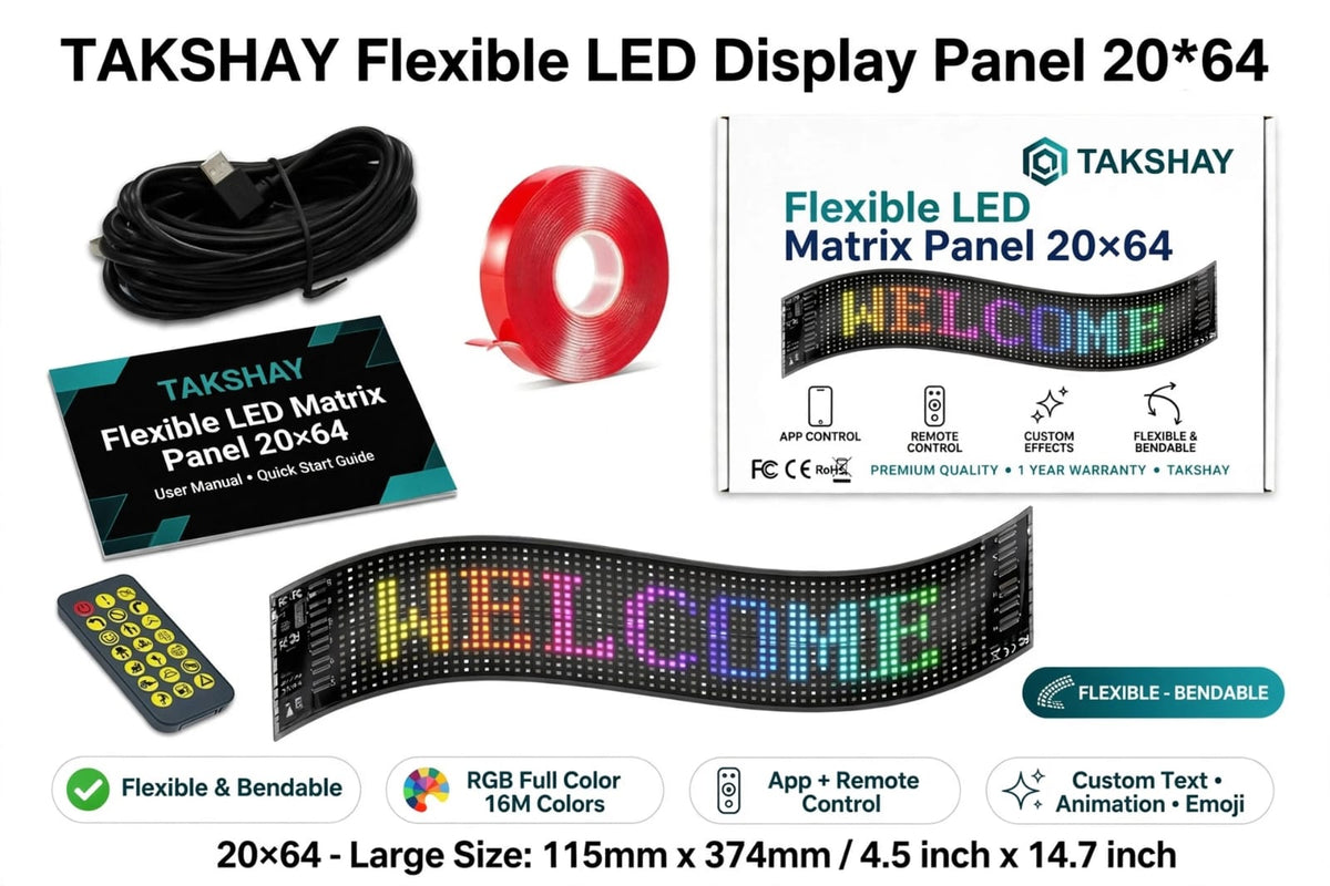 Flexible Led Display Matrix Panel 20X64