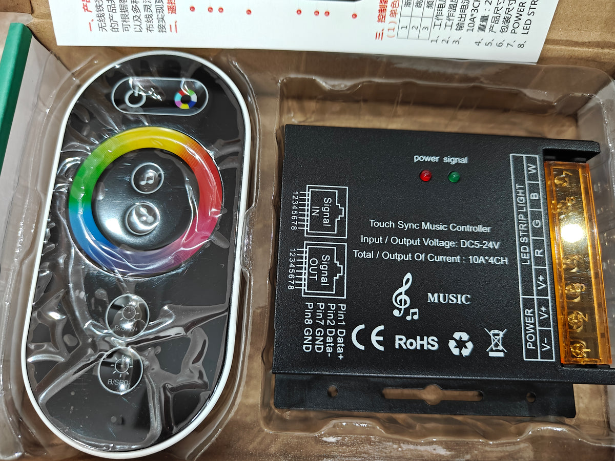 4CH RGBW Touch Sync Music Led Controller