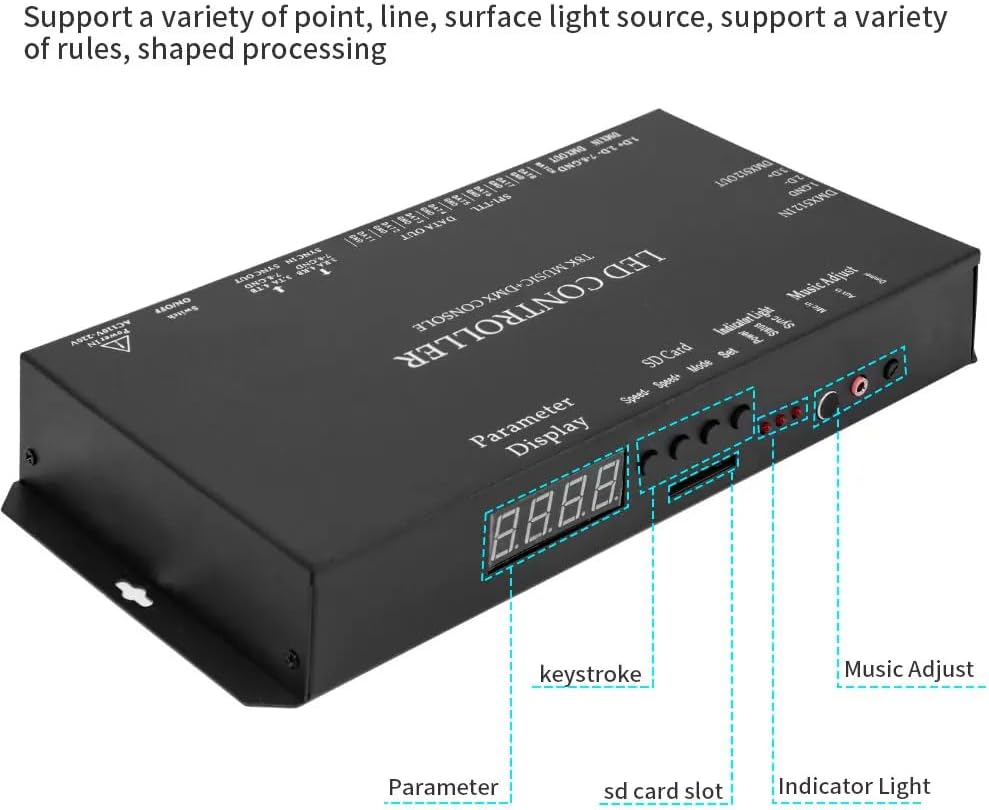 T8K Music Led Controller with 8port and Support dmx512 Console