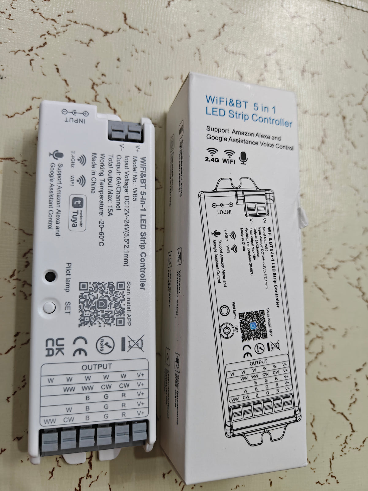 WB5 Smart Wifi BT 5 in 1 2.4Ghz RF Led Controller
