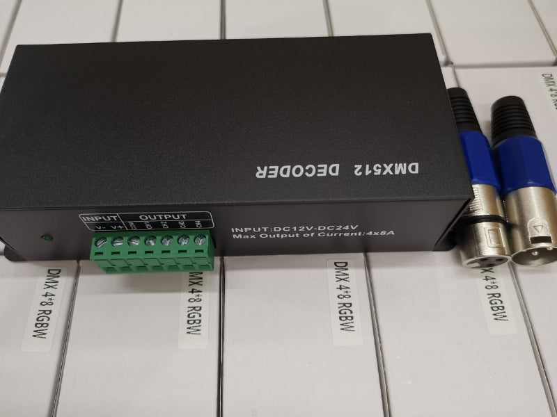 DMX Decoder 4 channel 8amp RGBW