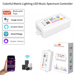 Tuya Smart WiFi Zigbee BT Colorful X7 LED Music Controller SP107E Matrix 1024 Pixels LED Panel Light Music Spectrum Controller